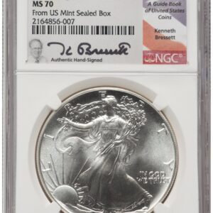 1986-(S) Modern Bullion Coins (1986-(S) Silver Eagle Kenneth Bressett Portrait From US Mint Sealed Box)