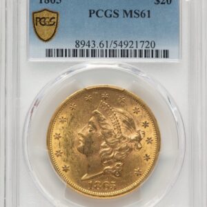 1865 Liberty Double Eagles (1865 $20 PCGS Secure)