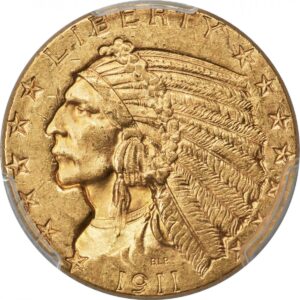1911 Indian Half Eagles (1911 $5 PCGS Secure)