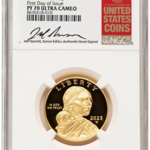 2025-W Modern Bullion Coins (2025-W 1/2 oz Proof Gold Sacagawea 25th Anniversary FDI Kenneth Bressett Red Book)