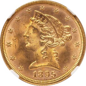 1895 Liberty Half Eagles (1895 $5 NGC Plus)