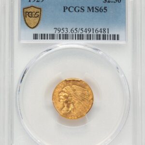 1929 Indian Quarter Eagles (1929 $2 1/2 PCGS Secure)