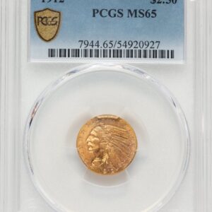 1912 Indian Quarter Eagles (1912 $2 1/2 PCGS Secure)