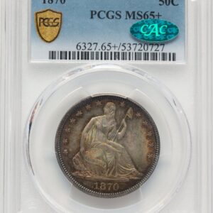 1870 Seated Half Dollars (1870 50C, MS CAC PCGS Secure PCGS Plus)