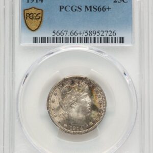 1914 Barber Quarters (1914 25C PCGS Secure PCGS Plus)