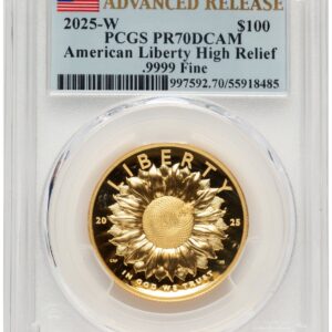 2025-W Modern Bullion Coins (2025-W G$100 American Liberty High Relief, DC AR Flag)