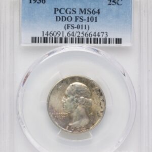 1936 Washington Quarters (1936 25C FS-101, MS)