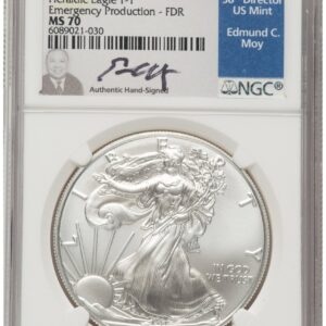 2021-(S) Modern Bullion Coins (2021-(S) Silver Eagle Type 1 Emergency Production FDR Ed Moy)