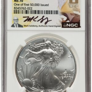 2025(-P) Modern Bullion Coins (2025-(P) Silver Eagle (Privy Mark) First 50,000 Mark Salzberg 8 Era Label)