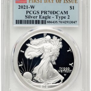 2021-W Modern Bullion Coins (2021-W TY2 Proof Silver Eagle 1 oz FDI Flag)