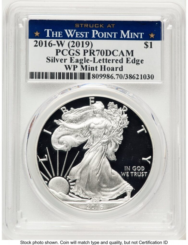 2016-W Modern Bullion Coins (2016-W Proof Silver Eagle 1 oz WP Mint Hoard Struck at West Point Label)