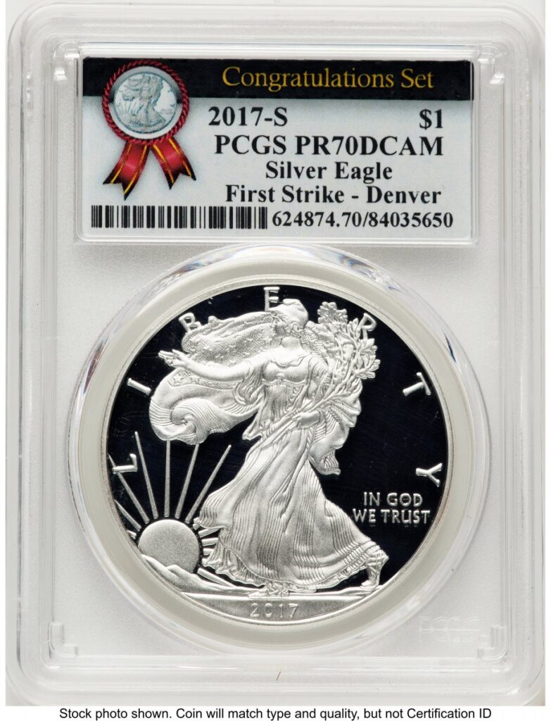 2017-S Modern Bullion Coins (2017-S Proof Silver Eagle Congratulations Set 1 oz FS Congratulations Set Label Denver)