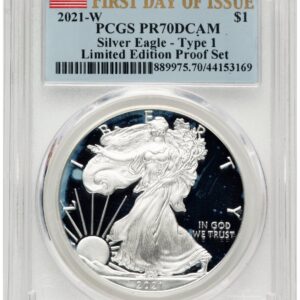 2021-W Modern Bullion Coins (2021-W TY1 Proof Silver Eagle Limited Edition Proof Set 1 oz FDI Flag)