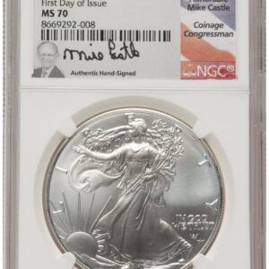 2024(-P) Modern Bullion Coins (2024-(P) Silver Eagle (Privy Mark) FDI Mike Castle)