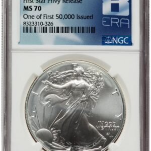2024(-P) Modern Bullion Coins (2024-(P) Silver Eagle (Privy Mark) First 50,000 8 Era Label)