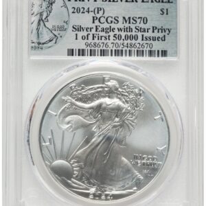 2024(-P) Modern Bullion Coins (2024-(P) Silver Eagle (Privy Mark) First 50,000 Privy Silver Eagle Label)