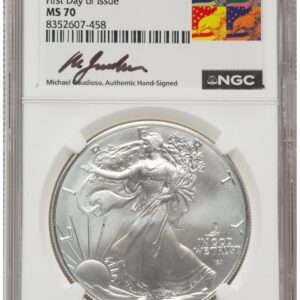 2025(-P) Modern Bullion Coins (2025-(P) Silver Eagle (Privy Mark) FDI Michael Gaudioso Eagle Art)