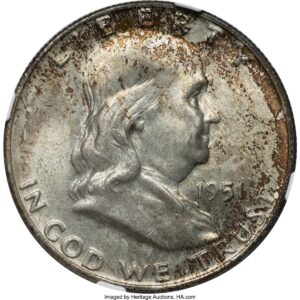 1951-D Franklin Half Dollars (1951-D 50C, FL)