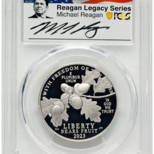2023-W Modern Bullion Coins (2023-W Proof Platinum Eagle 1 oz AR Reagan Legacy Series Michael Reagan Picture)