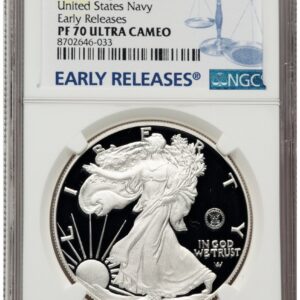 2025-S Modern Bullion Coins (2025-S Proof Silver Eagle Privy U.S. Navy 250th Anniversary 1 oz ER Blue)