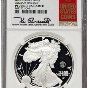 2025-W Modern Bullion Coins (2025-W Proof Silver Eagle Privy U.S. Army 250th Anniversary 1 oz AR Kenneth Bressett Red Book)