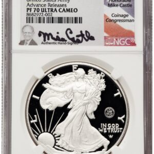 2025-W Modern Bullion Coins (2025-W Proof Silver Eagle Privy U.S. Army 250th Anniversary 1 oz AR Mike Castle)