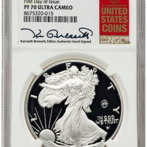 2025-W Modern Bullion Coins (2025-W Proof Silver Eagle Privy Laser Engraved 1 oz FDI Kenneth Bressett Red Book)