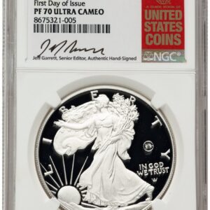 2025-W Modern Bullion Coins (2025-W Proof Silver Eagle Privy Laser Engraved 1 oz FDI Jeff Garrett Red Book)