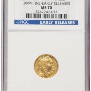 2008-W Modern Bullion Coins (2008-W Burnished Gold Buffalo 1/10 oz ER Blue)