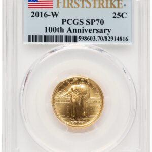 2016-W Modern Bullion Coins (2016-W 25C Standing Liberty 100th Anniversary Gold Centennial FS Flag)