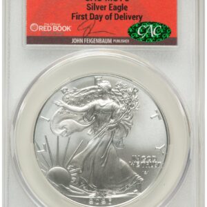 2026 Modern Bullion Coins (2026 Silver Eagle First Day of Delivery John Feigenbaum Red Book)