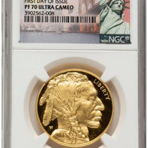2015-W Modern Bullion Coins (2015-W Proof Gold Buffalo 1 oz 1.00 oz FDI Statue of Liberty Label)