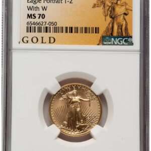 2021-W Modern Bullion Coins (2021-W TY2 Gold Eagle 1/4 oz Unfinished Proof Dies American Liberty Series Label)