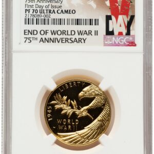 2020-W Modern Bullion Coins (2020-W 1/2 oz Proof Gold End of World War II 75th Anniversary FDI V-Day Label)