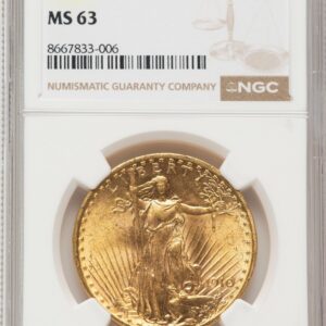 1910 Saint-Gaudens Double Eagles (1910 $20 Brown Label)
