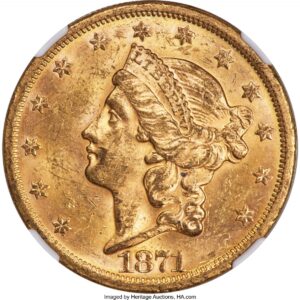 1871-S Liberty Double Eagles (1871-S $20)