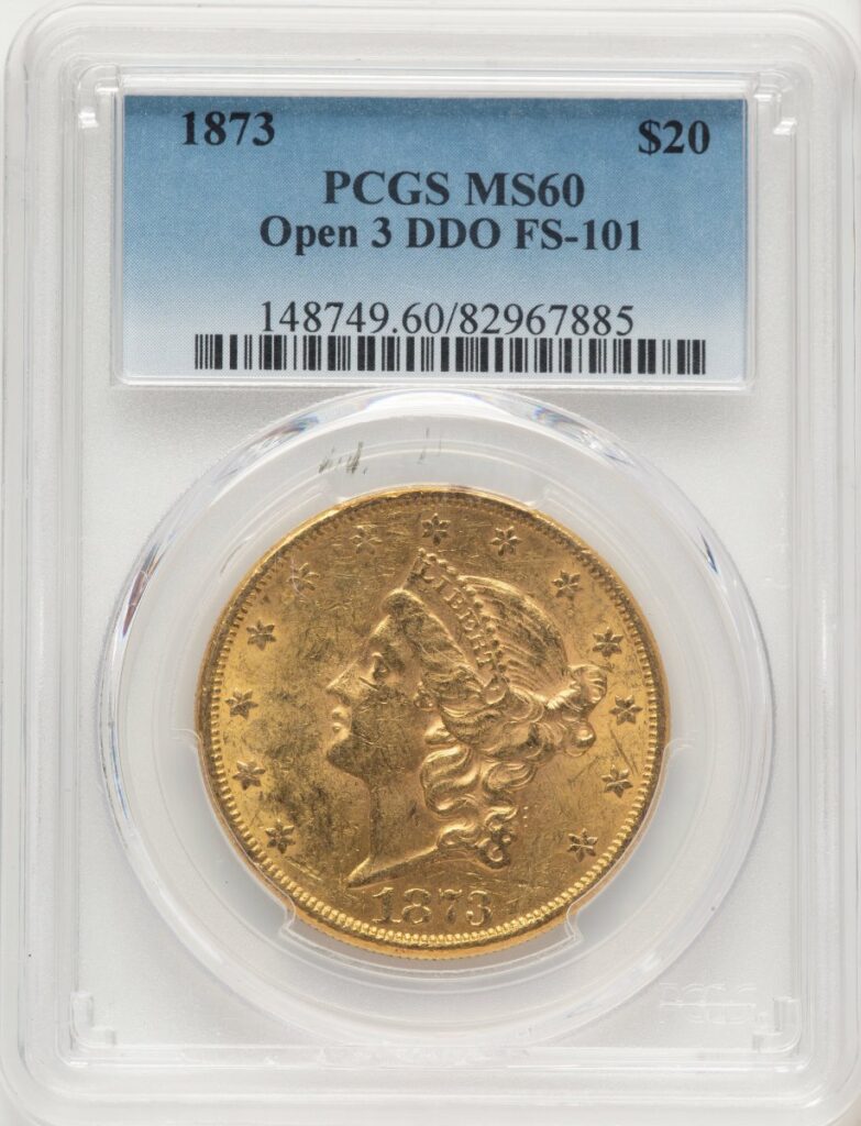 1873 Liberty Double Eagles (1873 $20 FS-101, MS)