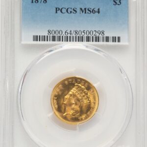 1878 Three Dollar Gold Pieces (1878 $3)