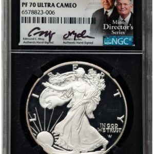 2022-S Modern Bullion Coins (2022-S Proof Silver Eagle 1 oz AR Ed Moy/David J Ryder Mint Directors Series Blk Core)