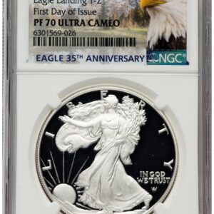 2021-W Modern Bullion Coins (2021-W TY2 Proof Silver Eagle 1 oz FDI Eagle Mountain Label)