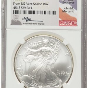 2007 Modern Bullion Coins (2007 Silver Eagle John Mercanti From US Mint Sealed Box)