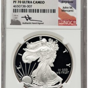2018-W Modern Bullion Coins (2018-W Proof Silver Eagle 1 oz FR John Mercanti)