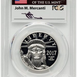 2017-W Modern Bullion Coins (2017-W Proof Platinum Eagle 1 oz FDI John Mercanti)