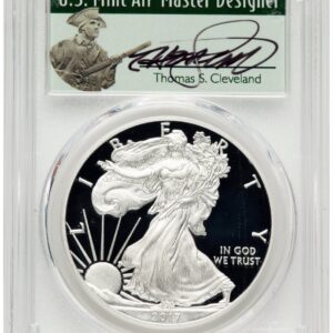 2017-W Modern Bullion Coins (2017-W Proof Silver Eagle 1 oz WP Mint Hoard Thomas Cleveland Minuteman)