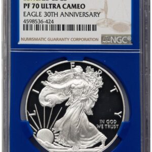 2016-W Modern Bullion Coins (2016-W Proof Silver Eagle 1 oz Brown Label Blue Core)