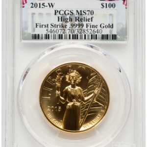 2015-W Modern Bullion Coins (2015-W G$100 American Liberty High Relief 1.00 oz FS Bunting Flag)