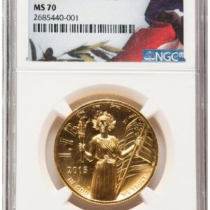 2015-W Modern Bullion Coins (2015-W G$100 American Liberty High Relief Bunting Flag)