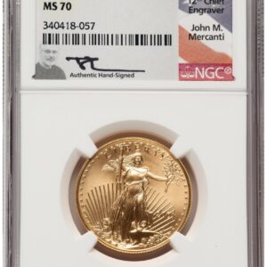 2001 Modern Bullion Coins (2001 Gold Eagle 1/2 oz John Mercanti)