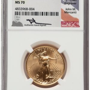 2000 Modern Bullion Coins (2000 Gold Eagle 1/2 oz John Mercanti)
