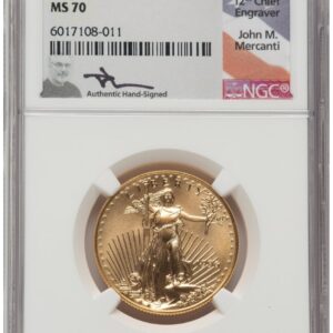 1996 Modern Bullion Coins (1996 Gold Eagle 1/2 oz John Mercanti)